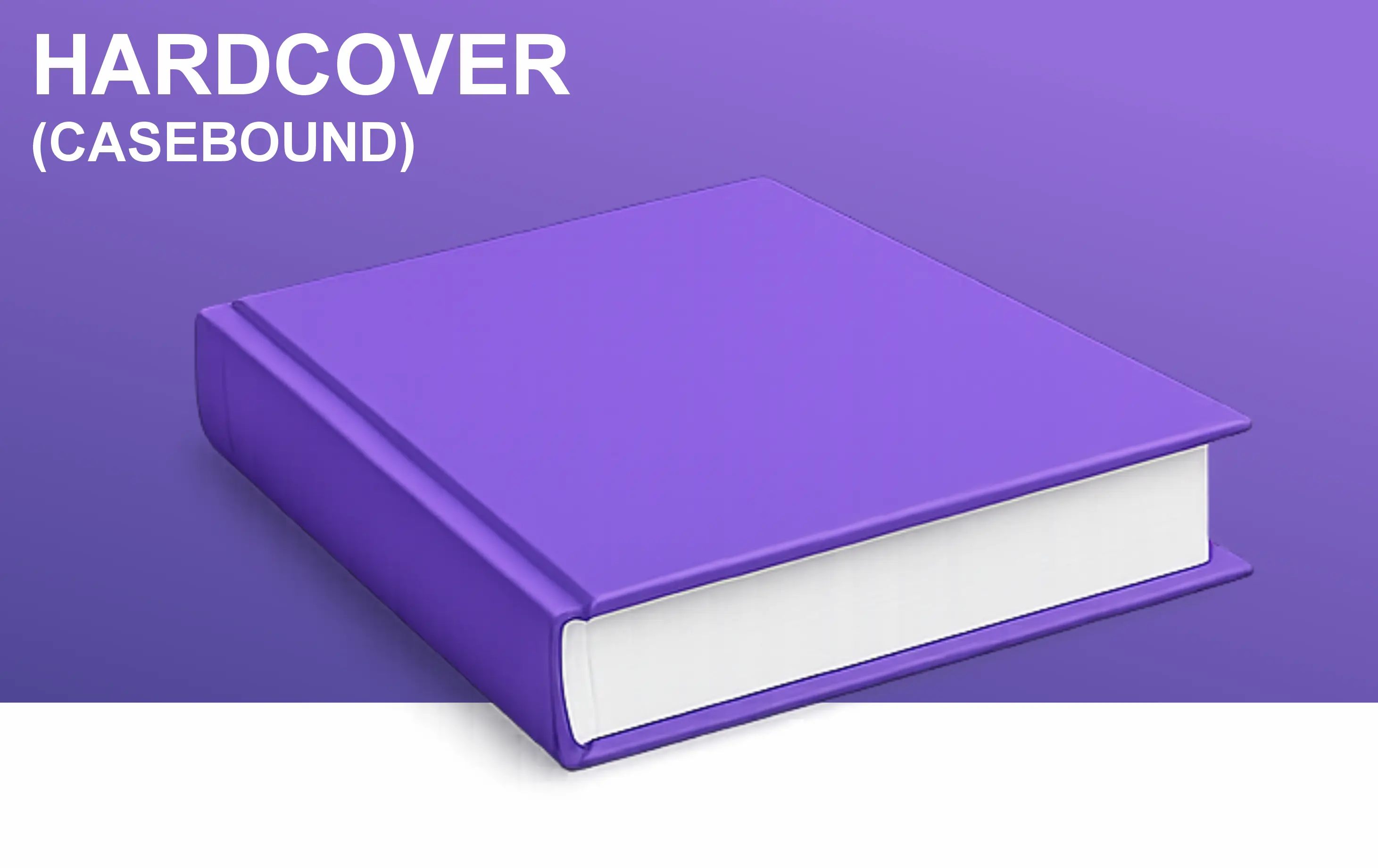 Hardcover casebound book binding