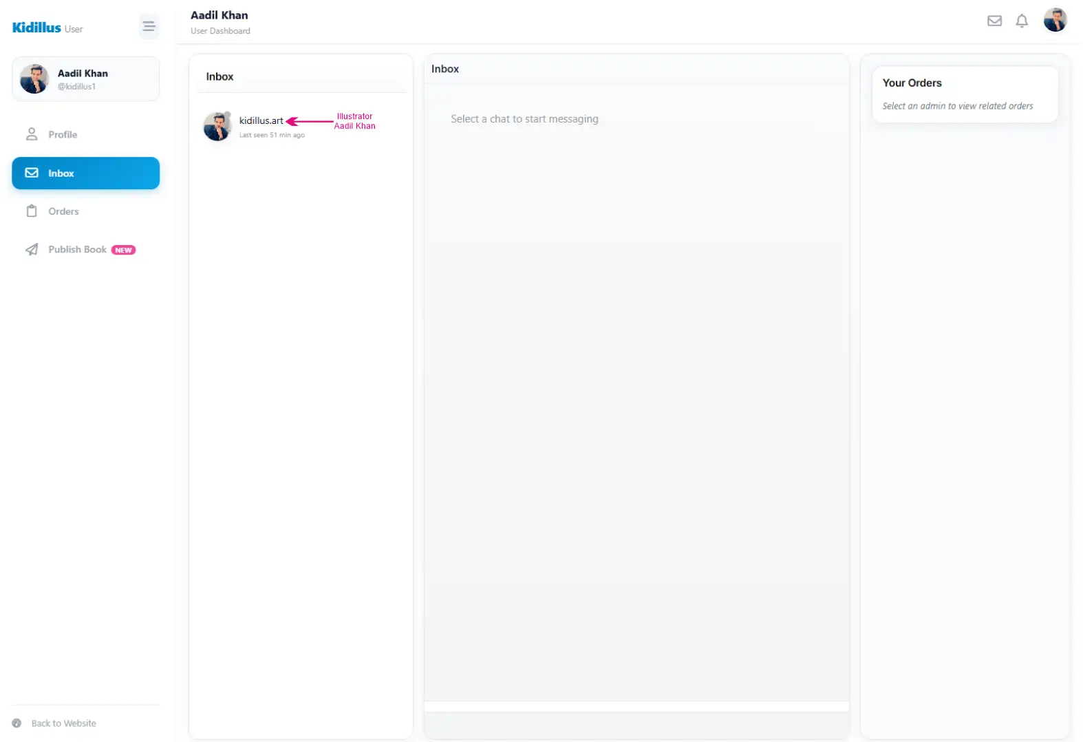 Kidillus Chat Interface