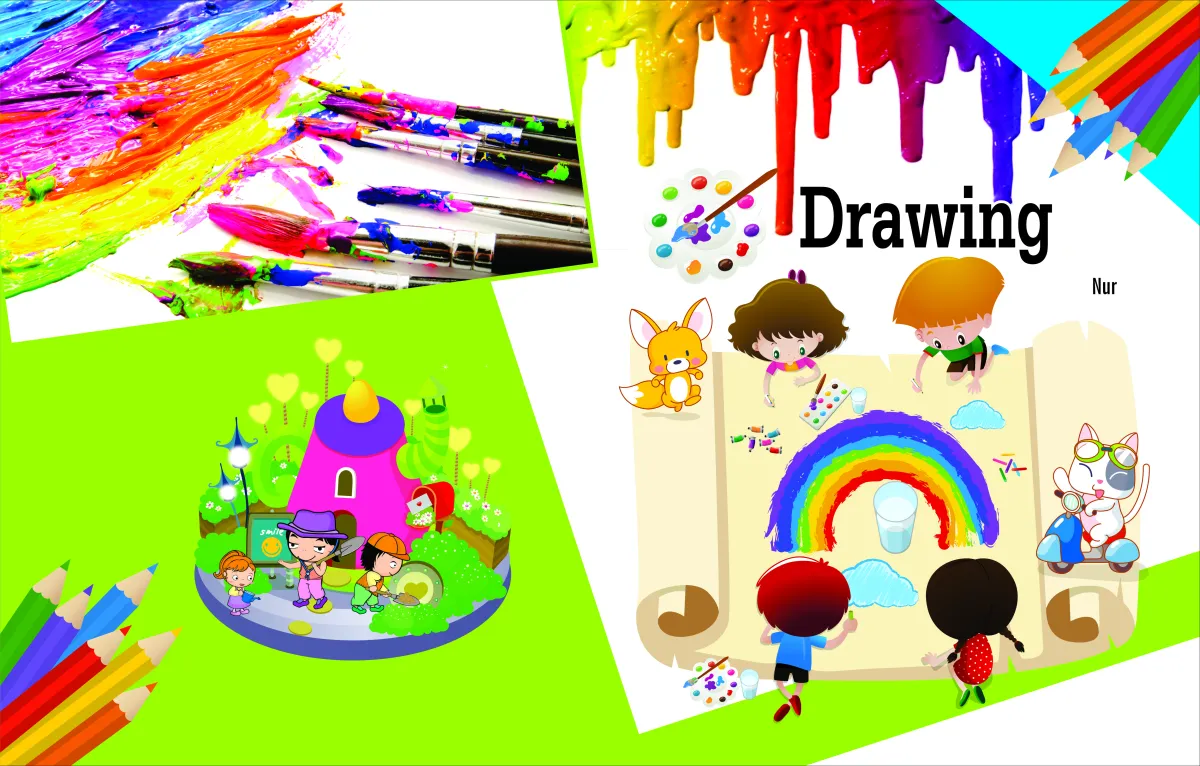 Children coloring book outline illustration