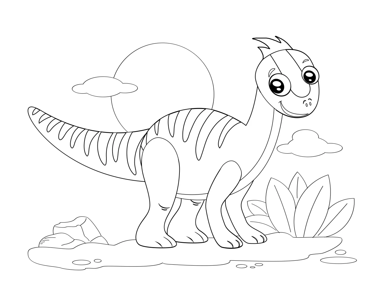 Educational coloring book line art for children