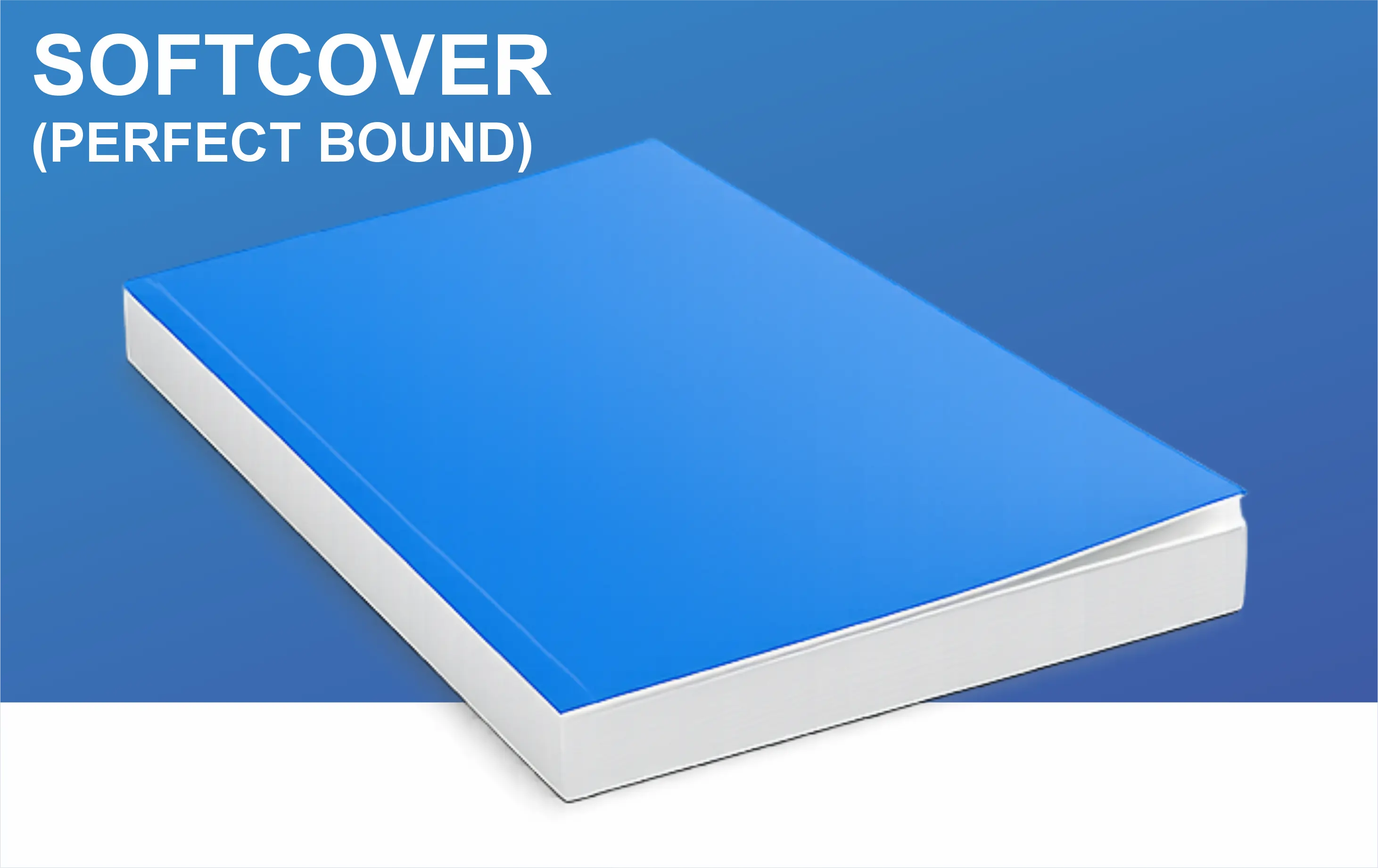 Softcover perfect bound paperback binding