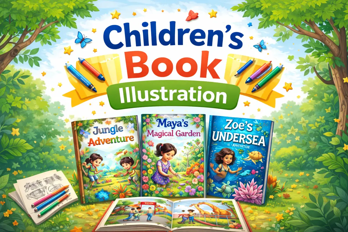 Professional 3D Children’s Book Illustration & Full Book Design Service for KDP