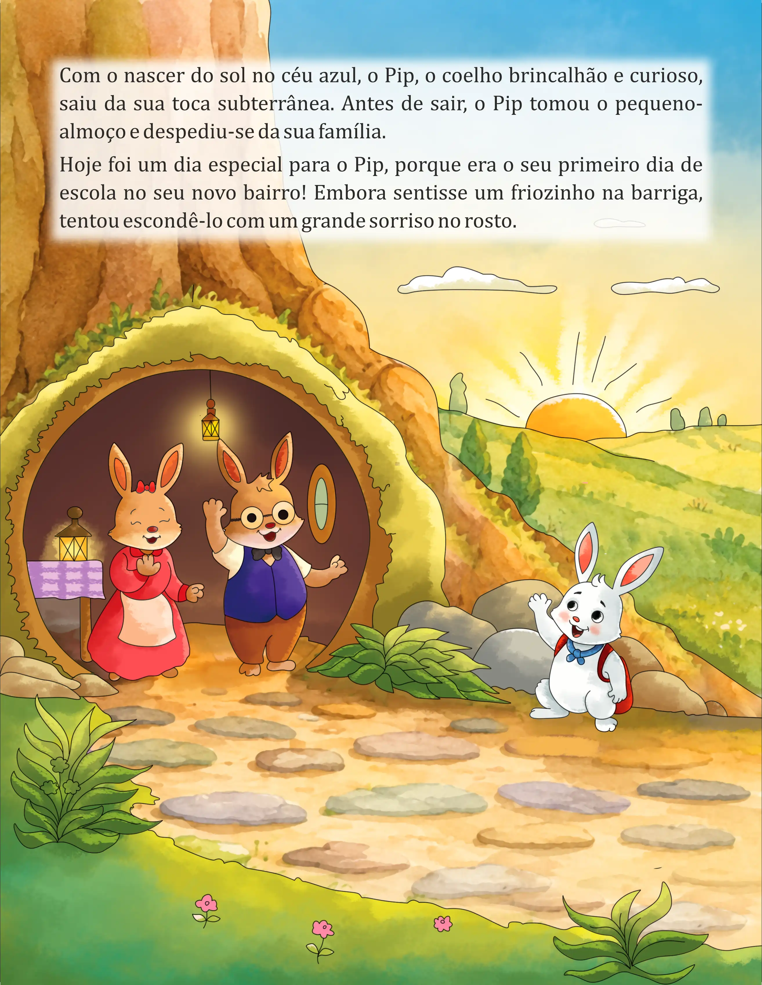 Pip e o seuCampo de Amigos — illustration spread 1