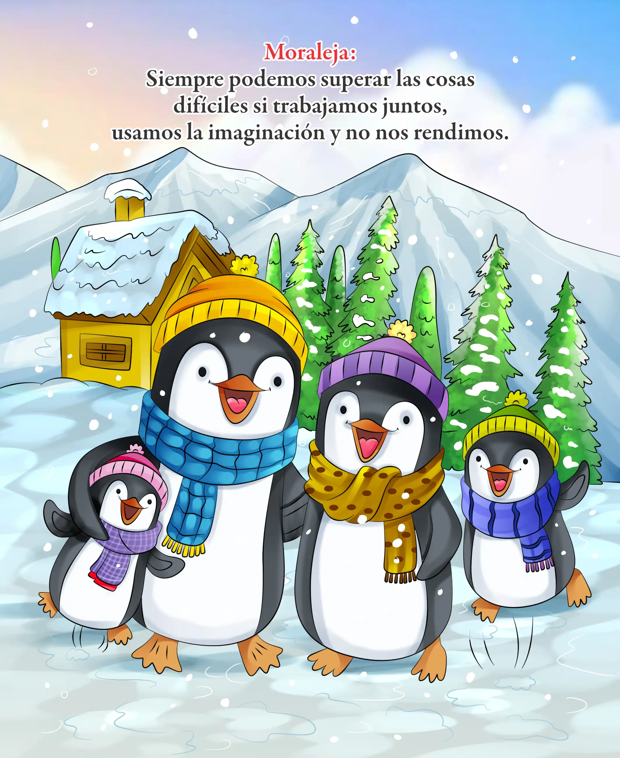 La Gran Carrera de los Pingüinos Aventureros — illustration spread 4