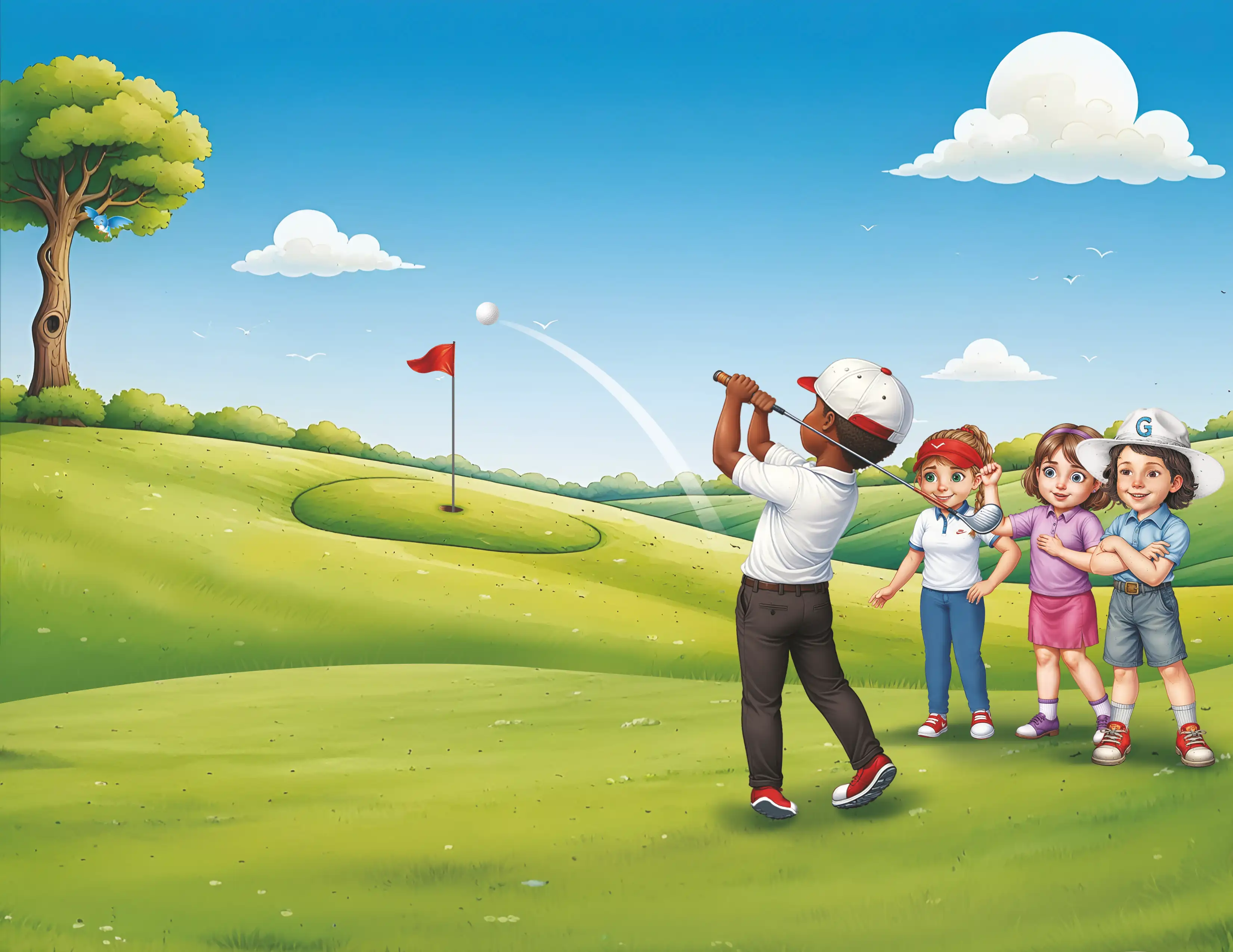 LetterLand Golf Course: A Children's ABC Book — illustration spread 1