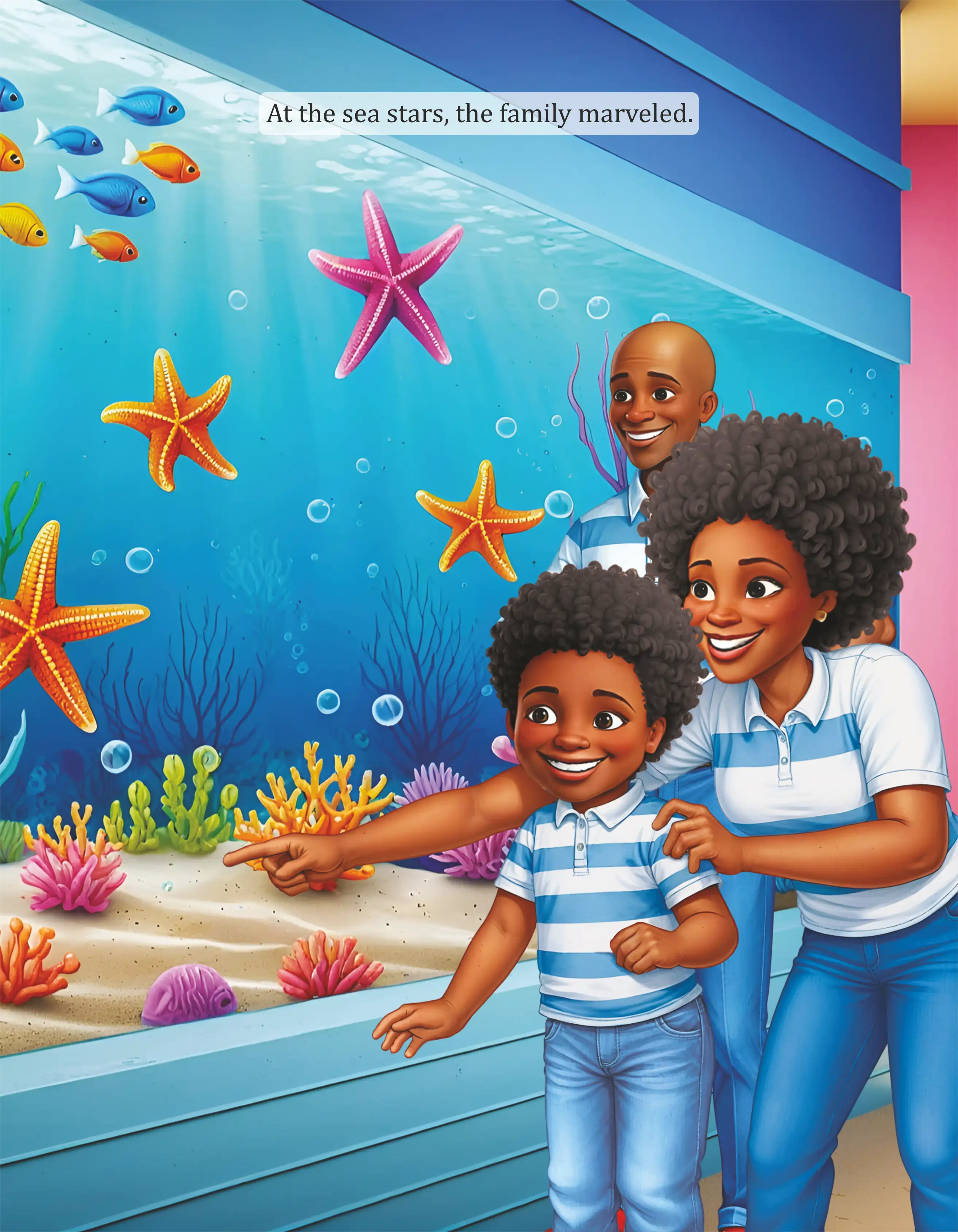 Mike at the Aquarium — illustration spread 5