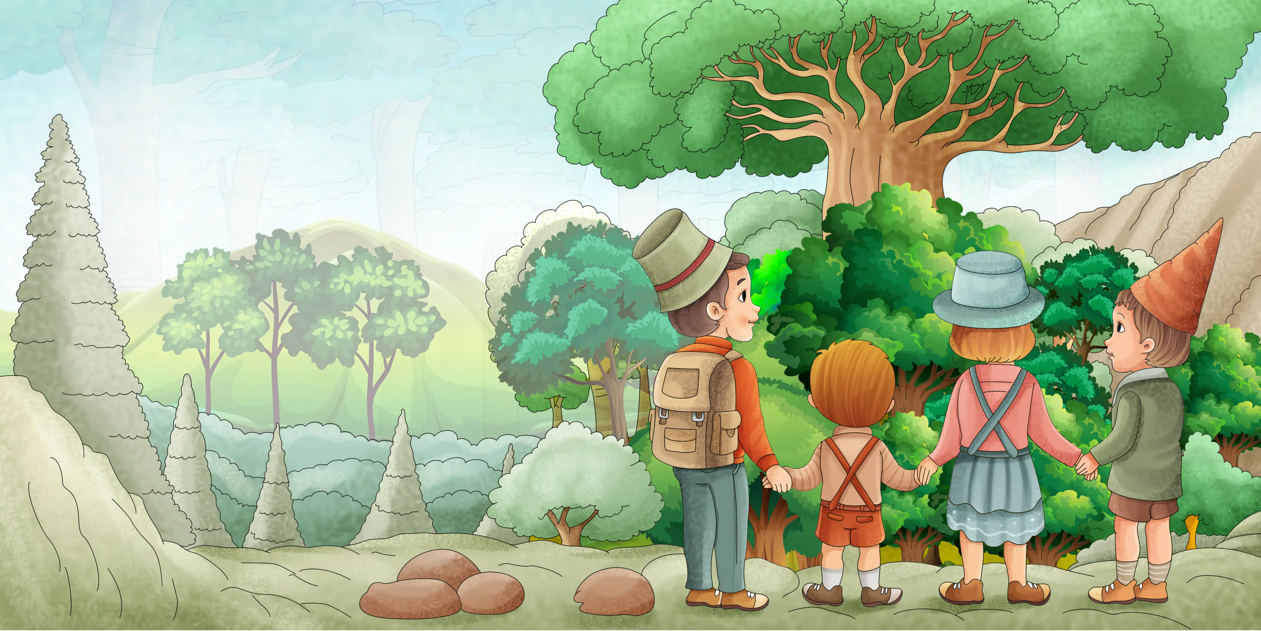Eeny Meeny Miney & Mo in the Search for a Wizard — illustration spread 1