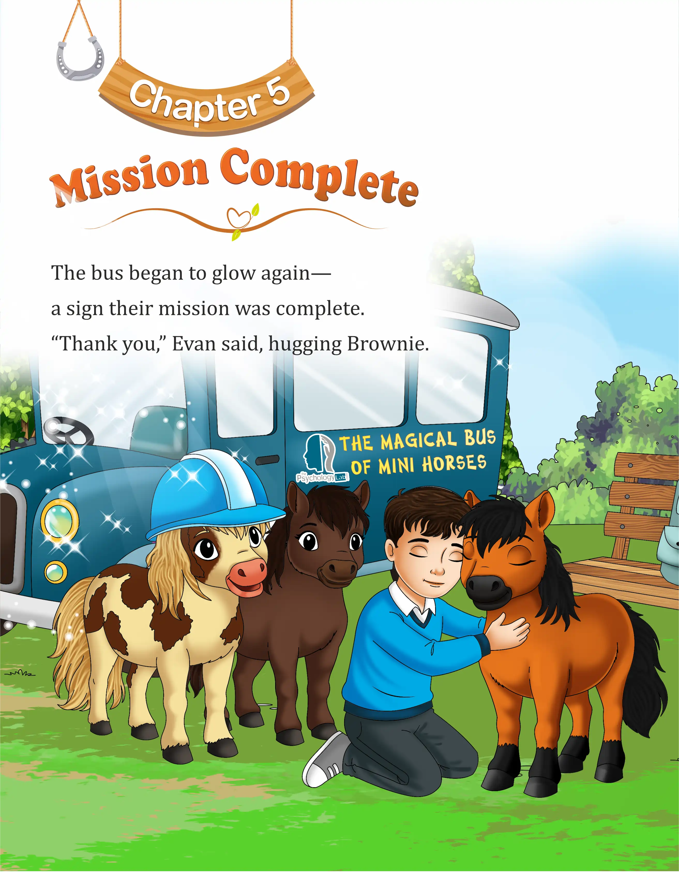 The Magical Bus of Mini Horses: The Lost Smile Adventure — illustration spread 4