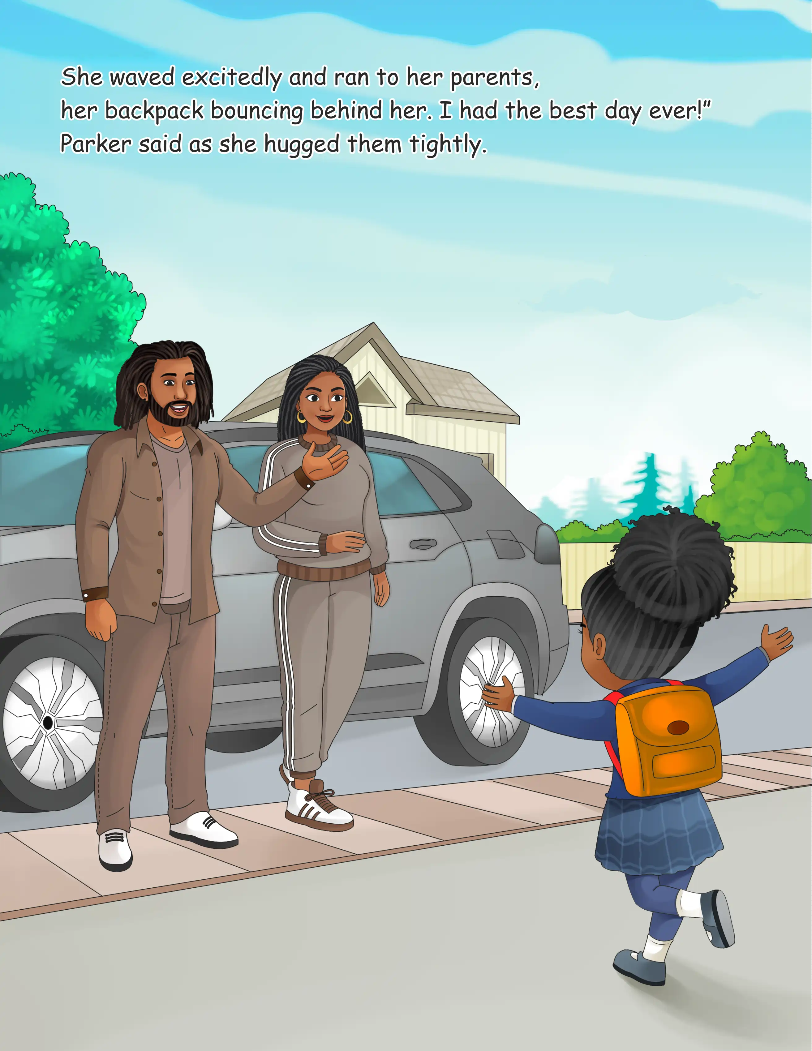 Parker’s First Day of Kindergarten — illustration spread 5