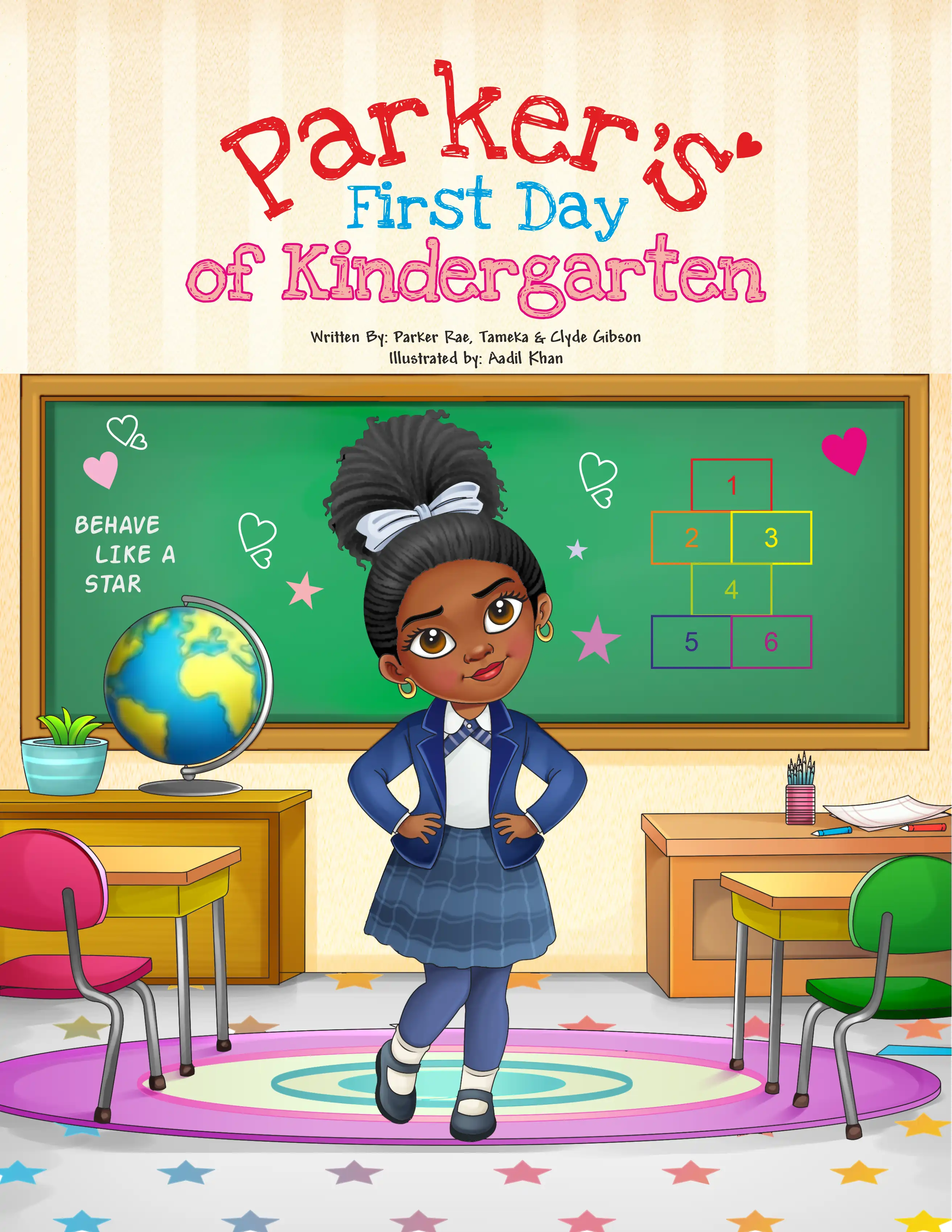 Parker’s First Day of Kindergarten — children's book illustration