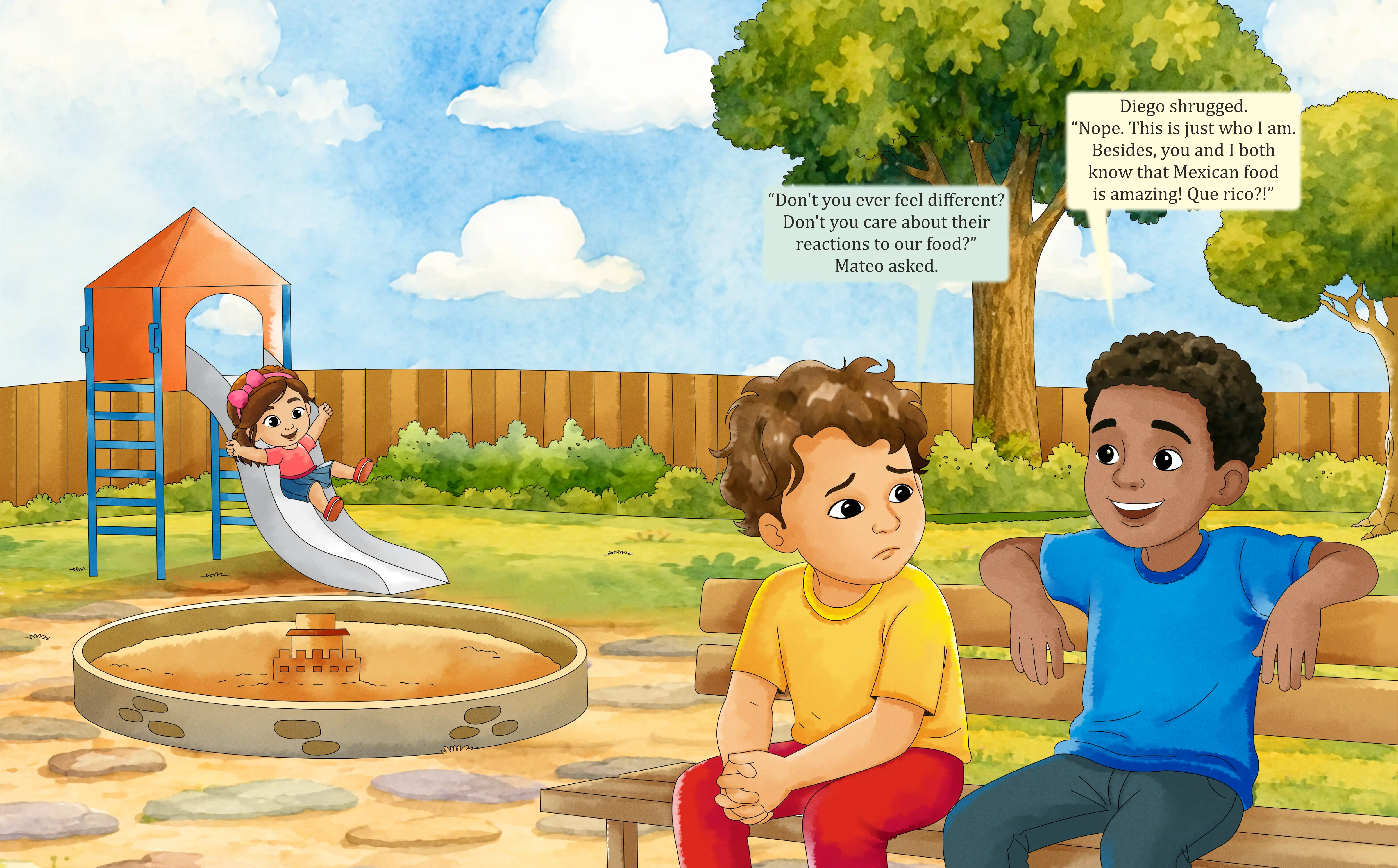 Mateo's Superpower — illustration spread 2