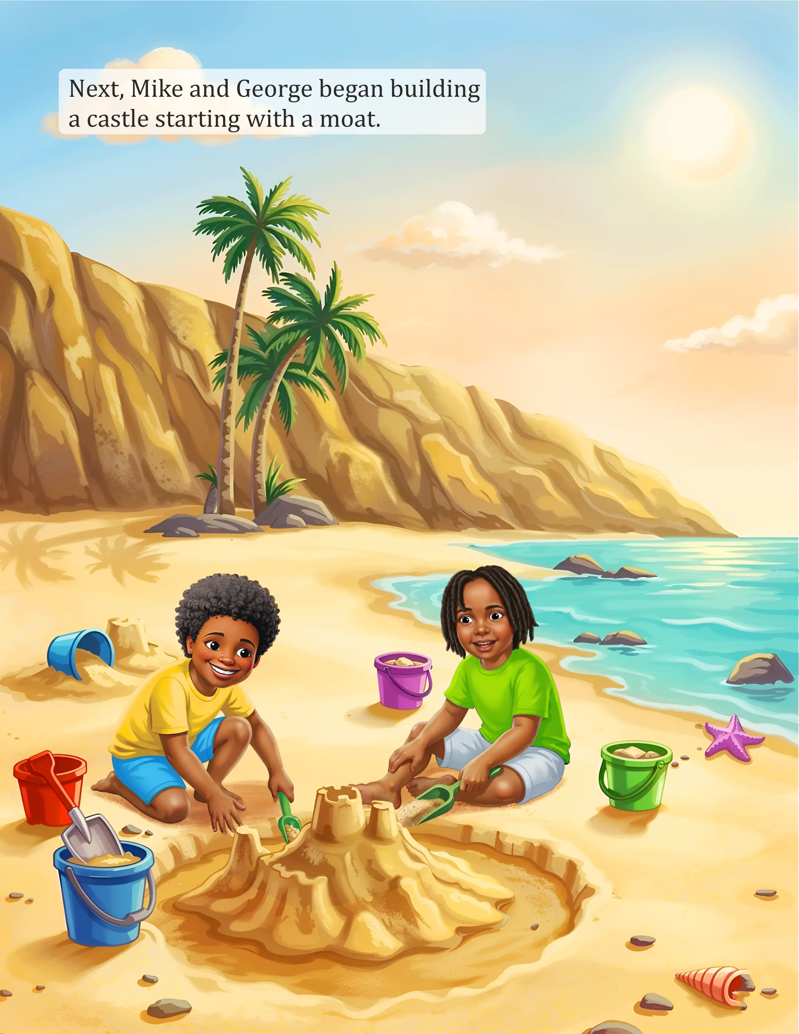 Mike at the Beach — illustration spread 4