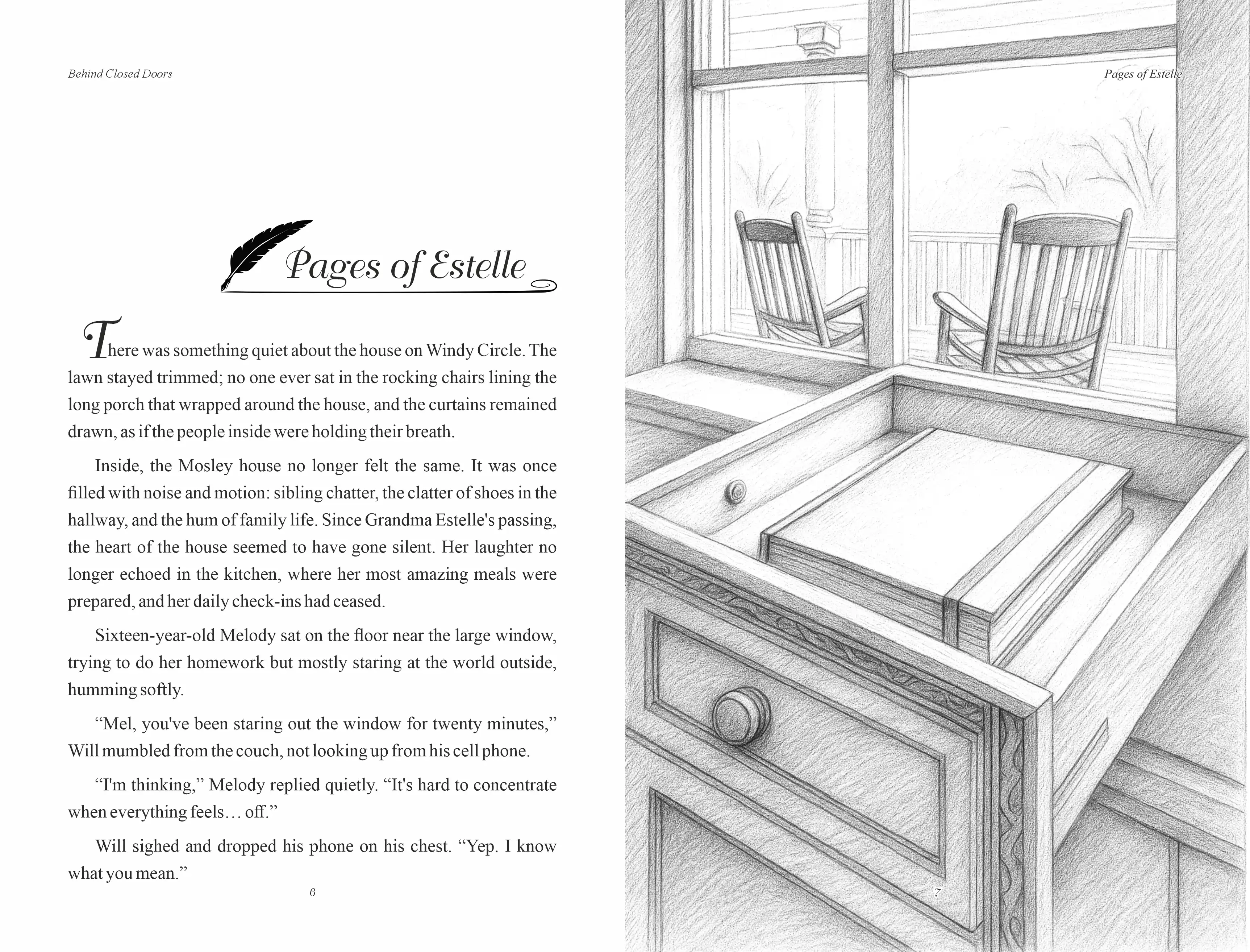 Behind Closed Doors — illustration spread 4