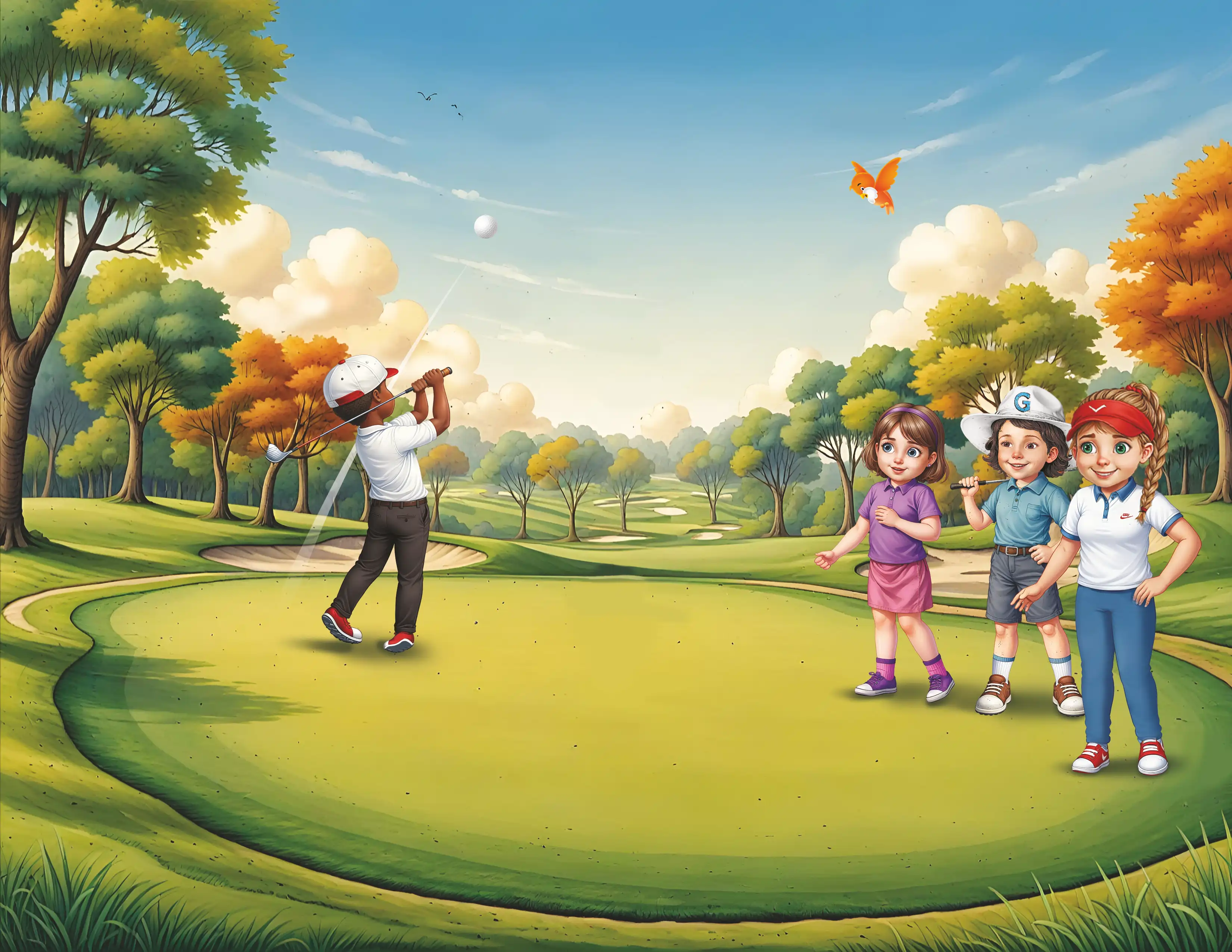 LetterLand Golf Course: A Children's ABC Book — illustration spread 4