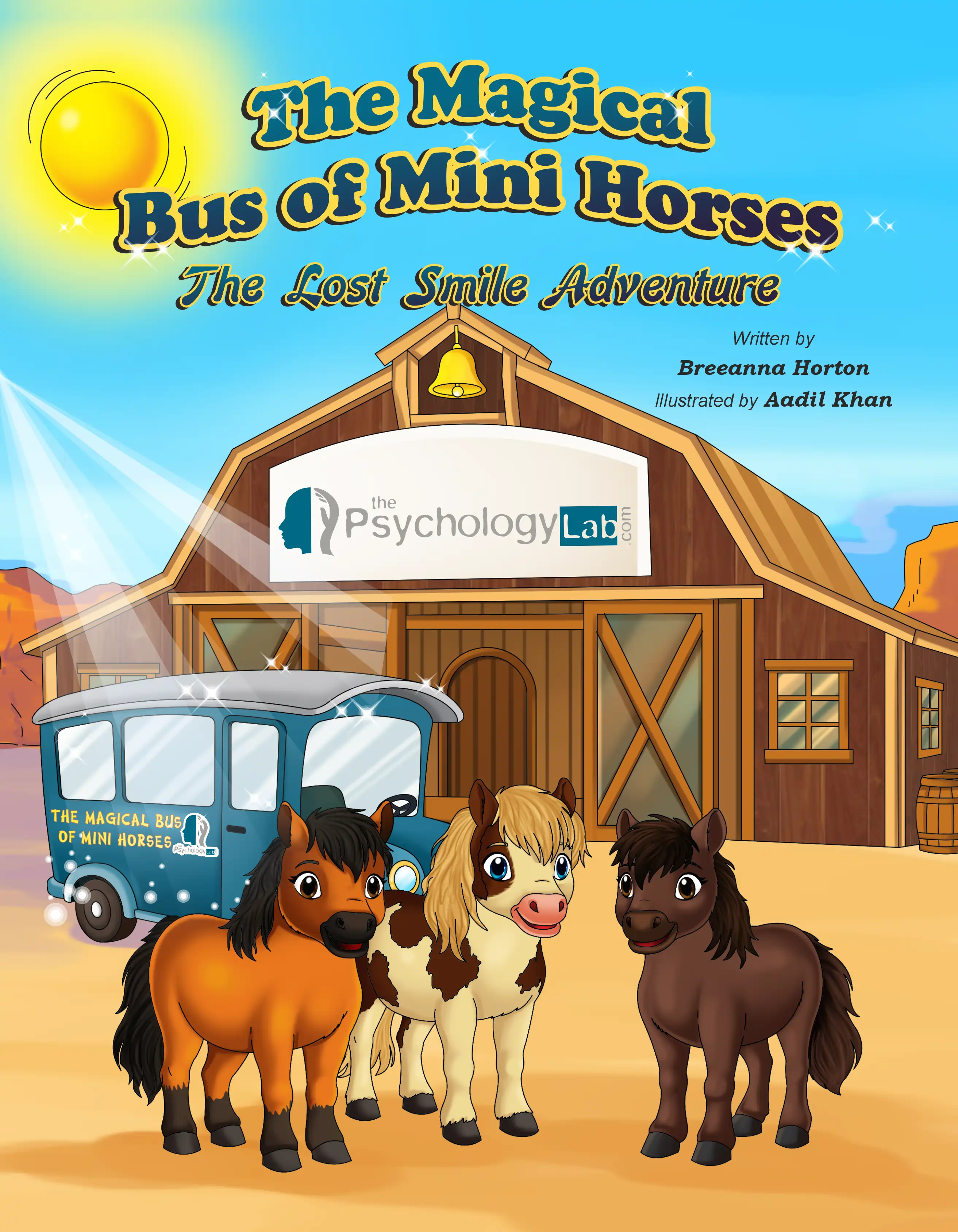 The Magical Bus of Mini Horses: The Lost Smile Adventure — children's book illustration