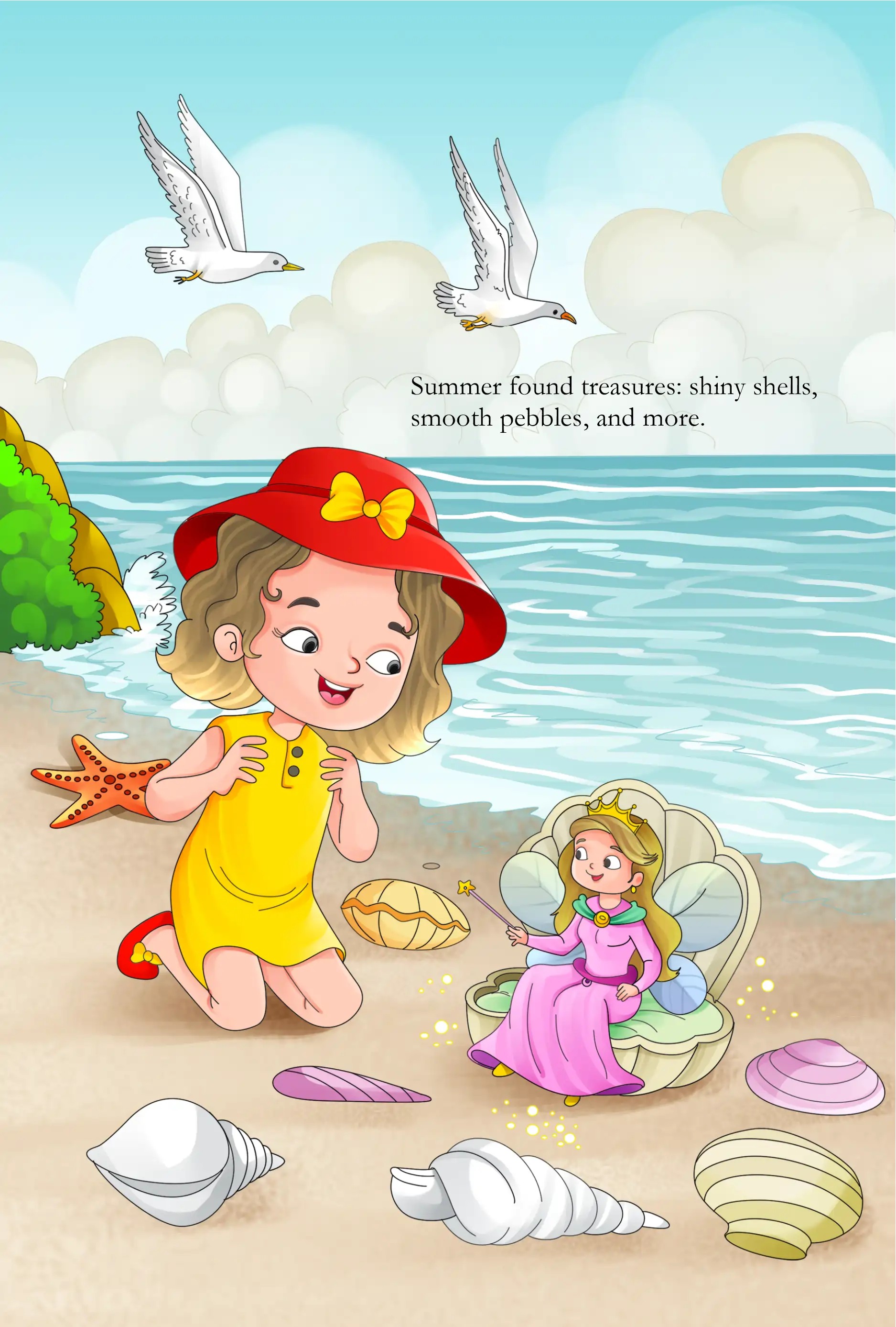 Summer's Sea Isle Adventures: The Magical Beach Cleanup — illustration spread 2