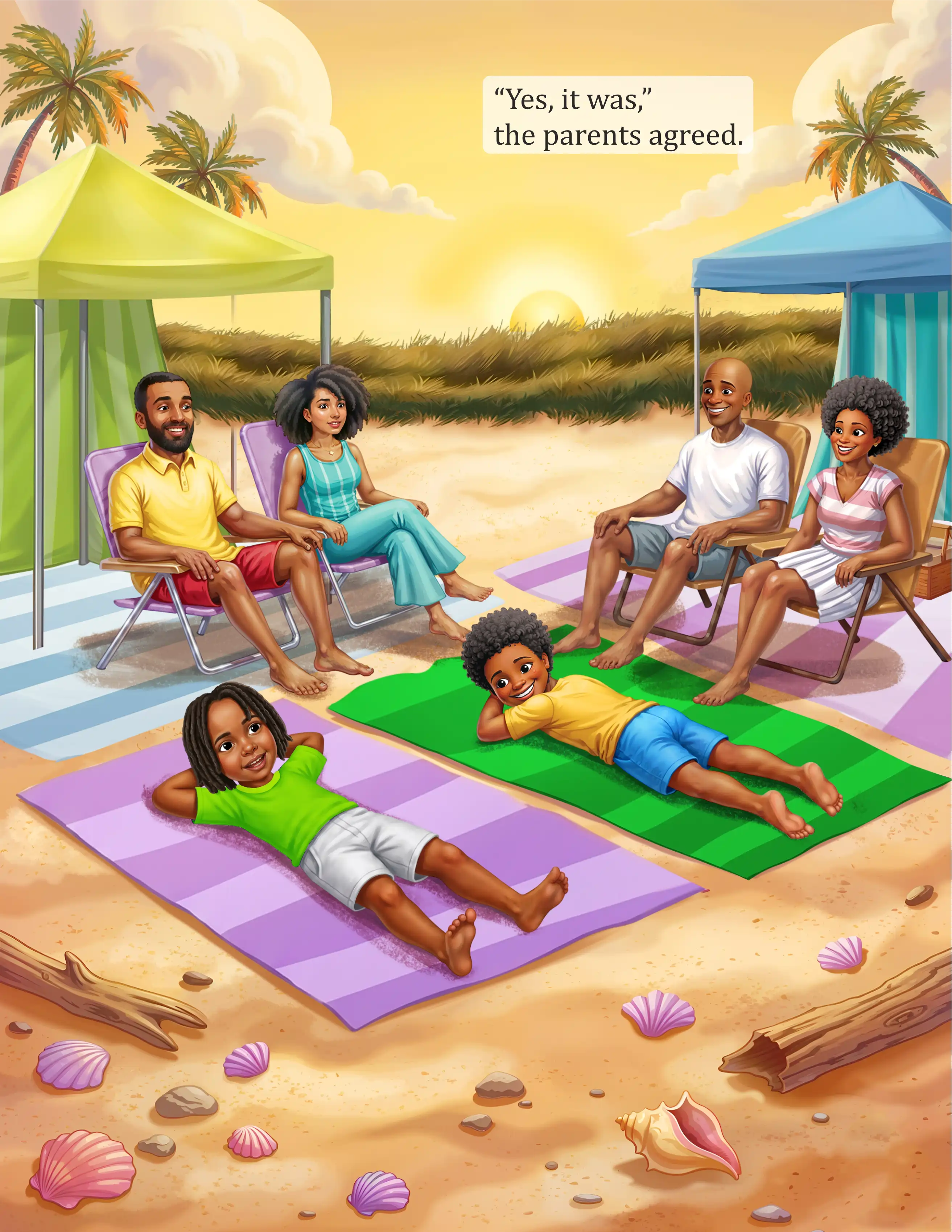 Mike at the Beach — illustration spread 5