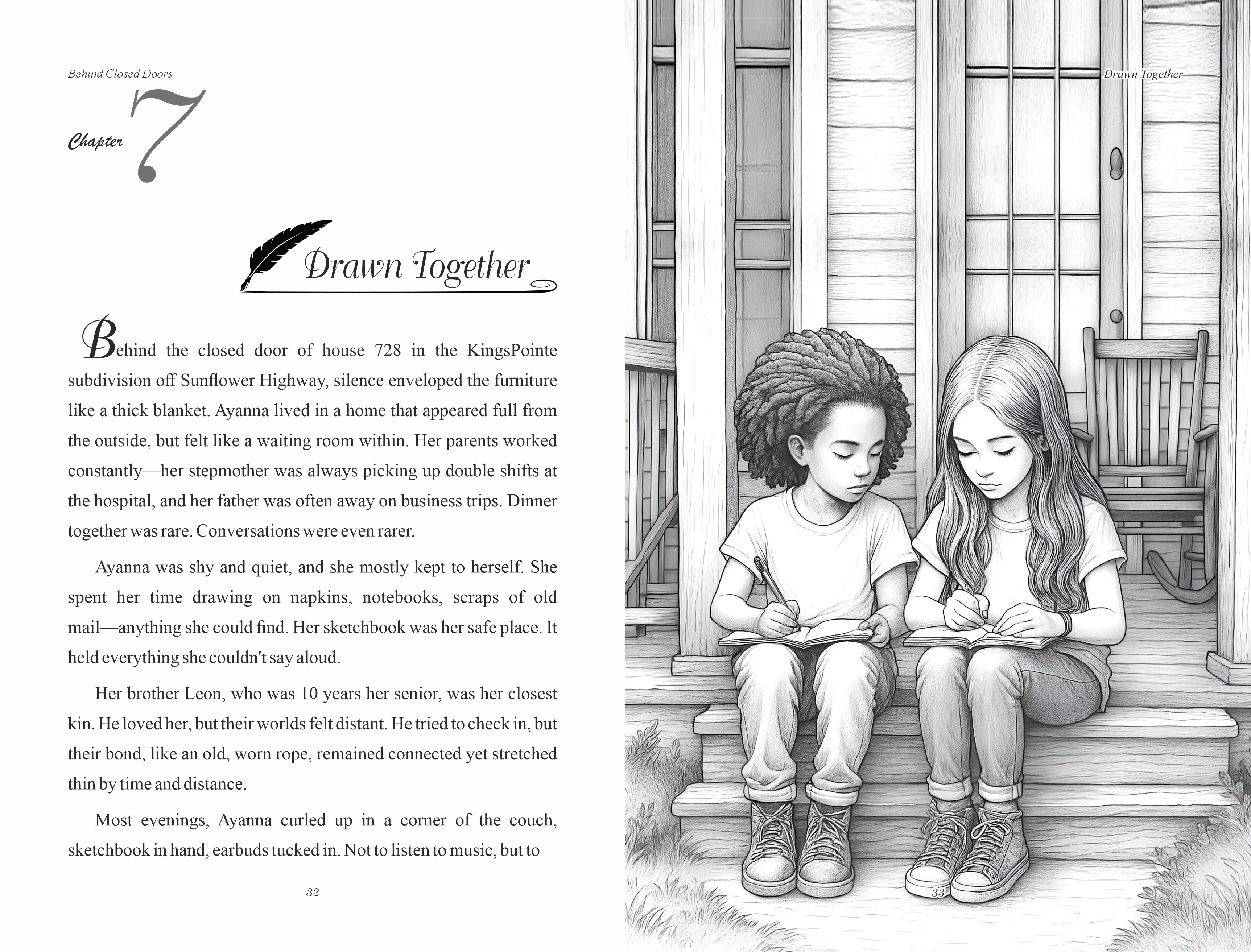 Behind Closed Doors — illustration spread 1