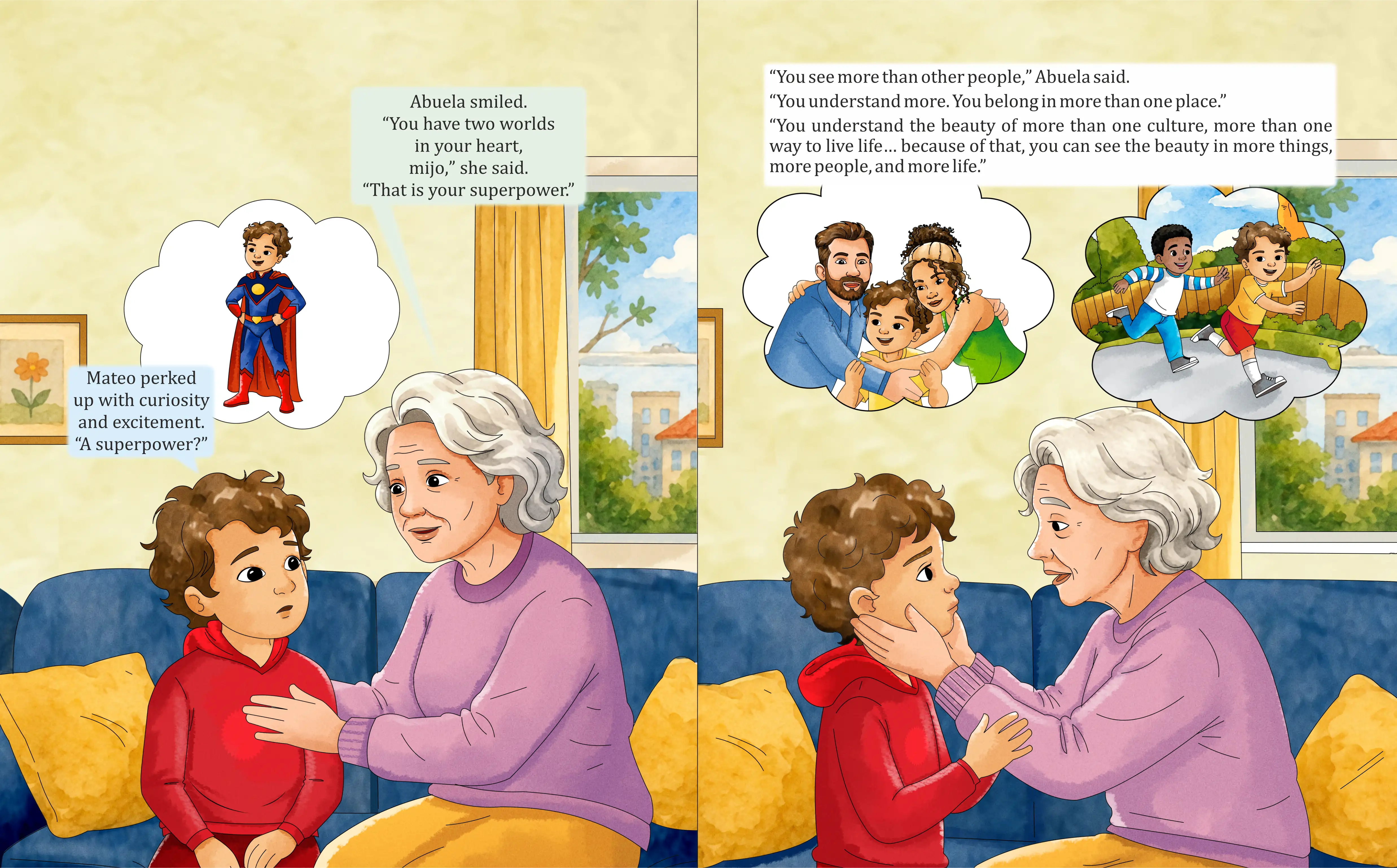 Mateo's Superpower — illustration spread 4