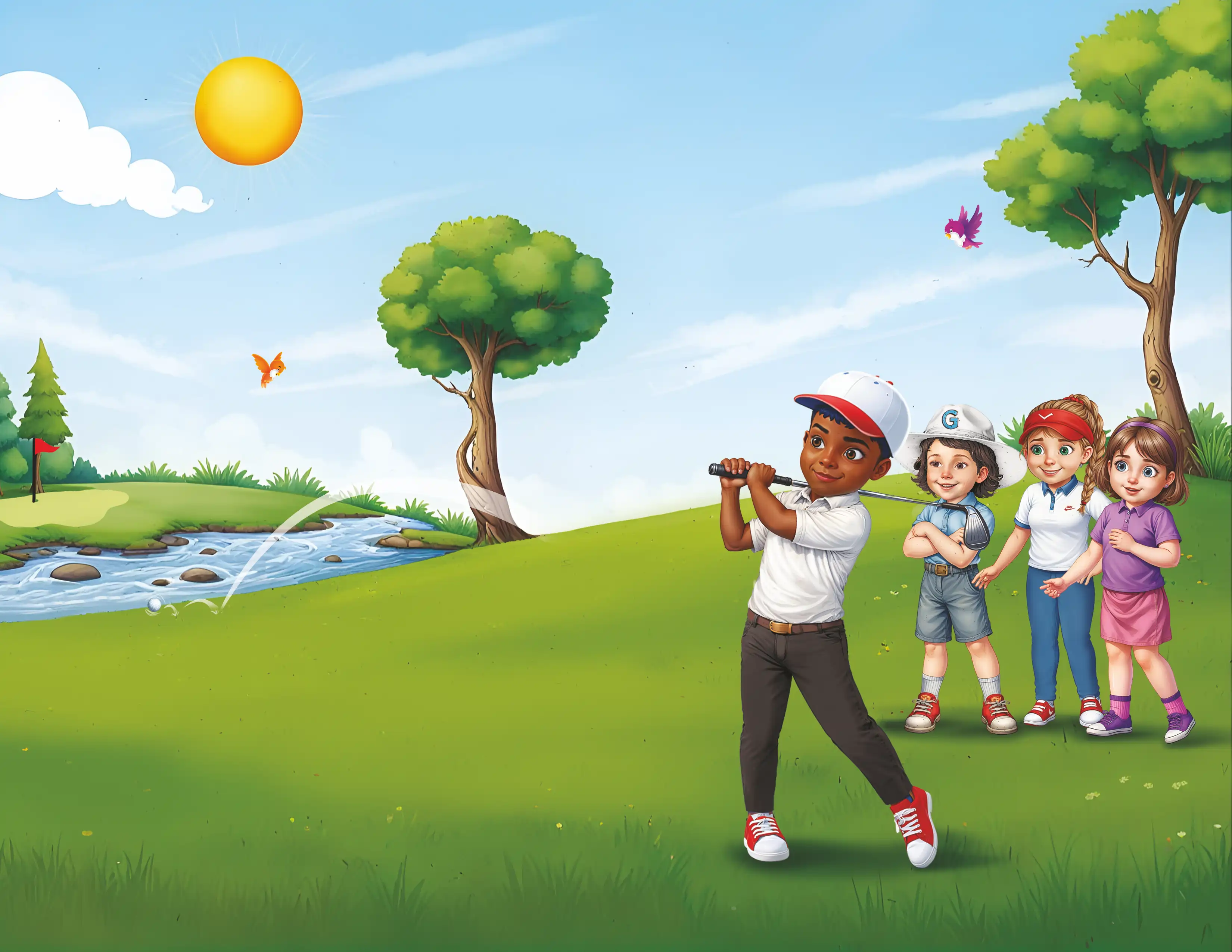 LetterLand Golf Course: A Children's ABC Book — illustration spread 3
