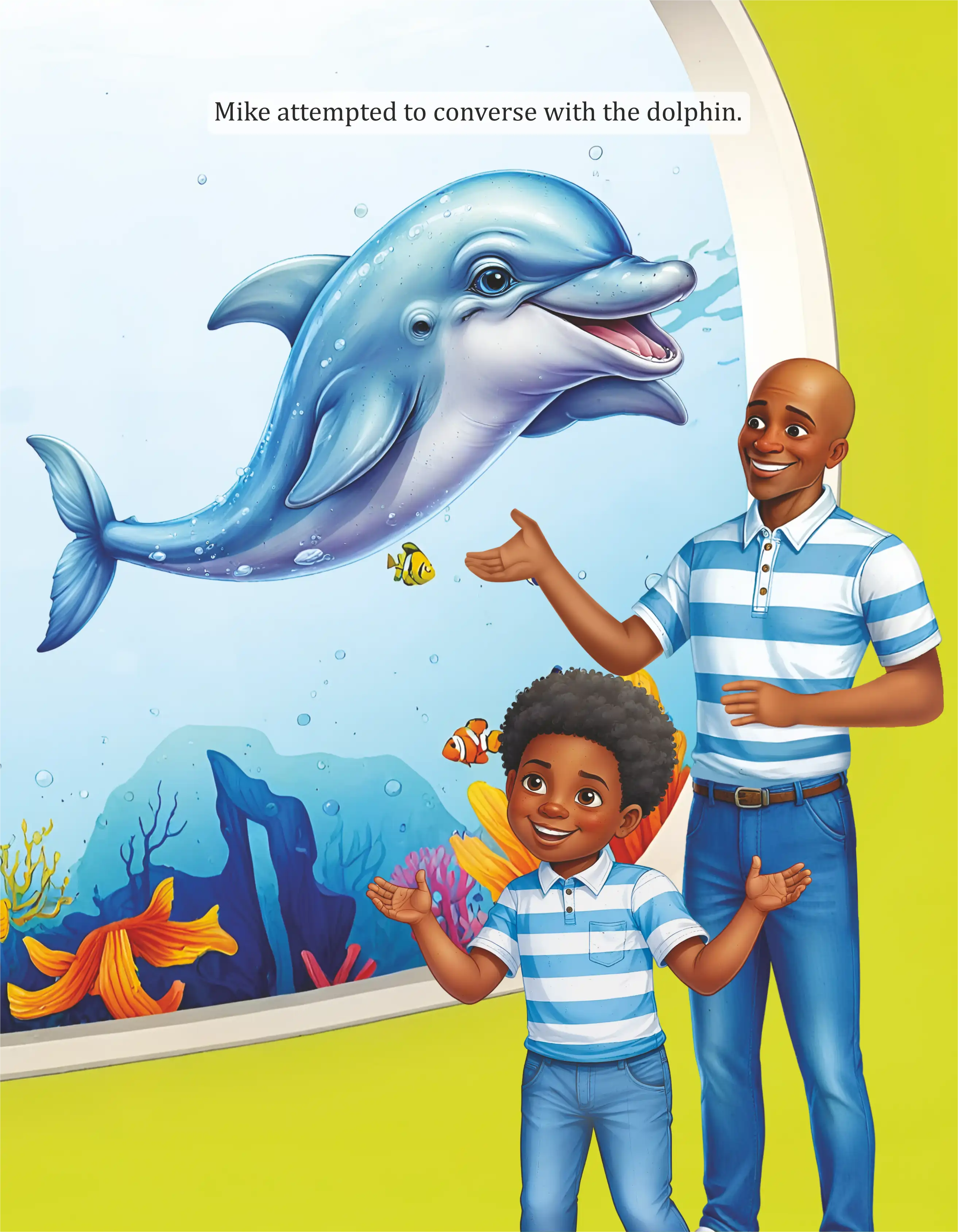 Mike at the Aquarium — illustration spread 3