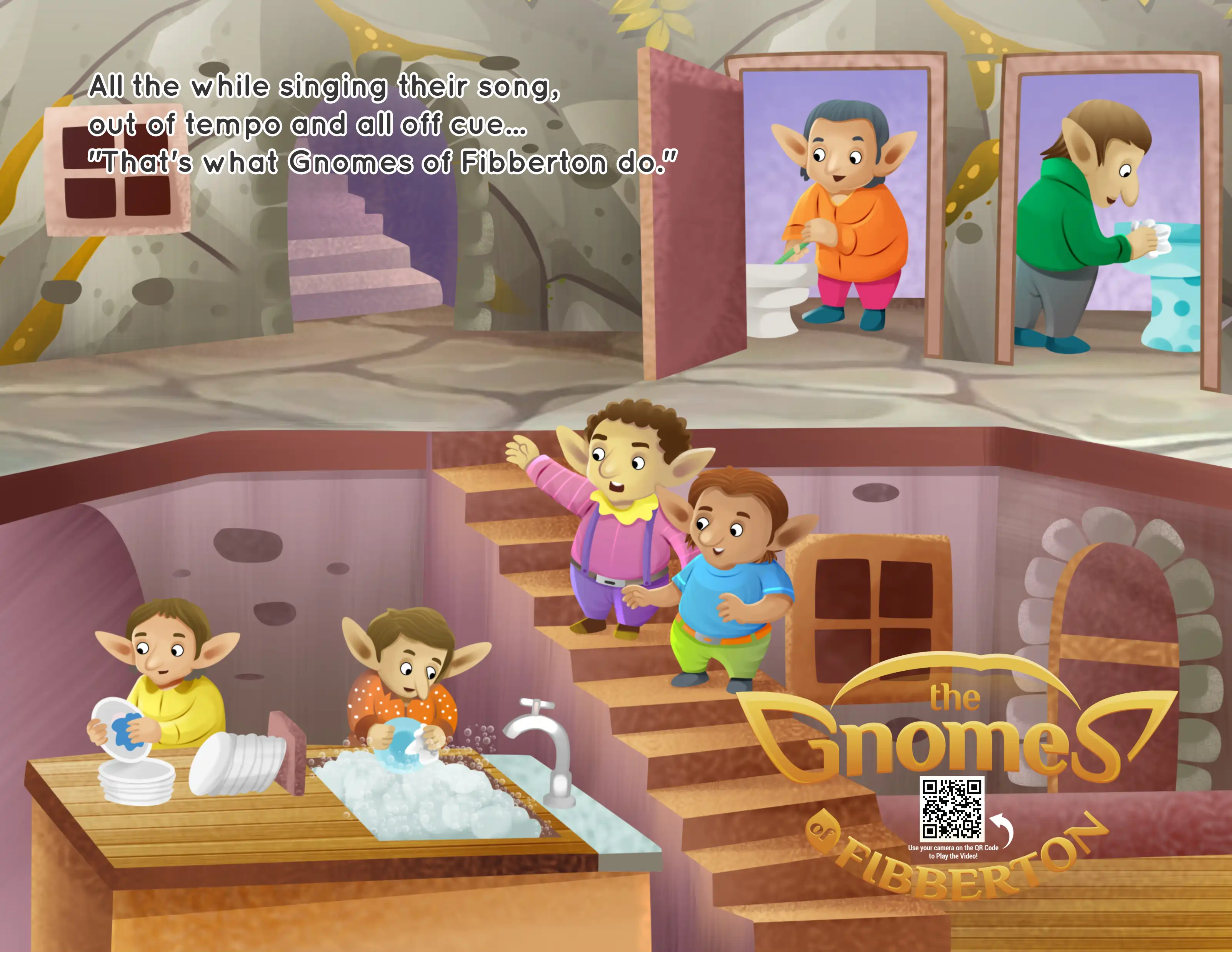 The Gnomes of Fibberton — illustration spread 3